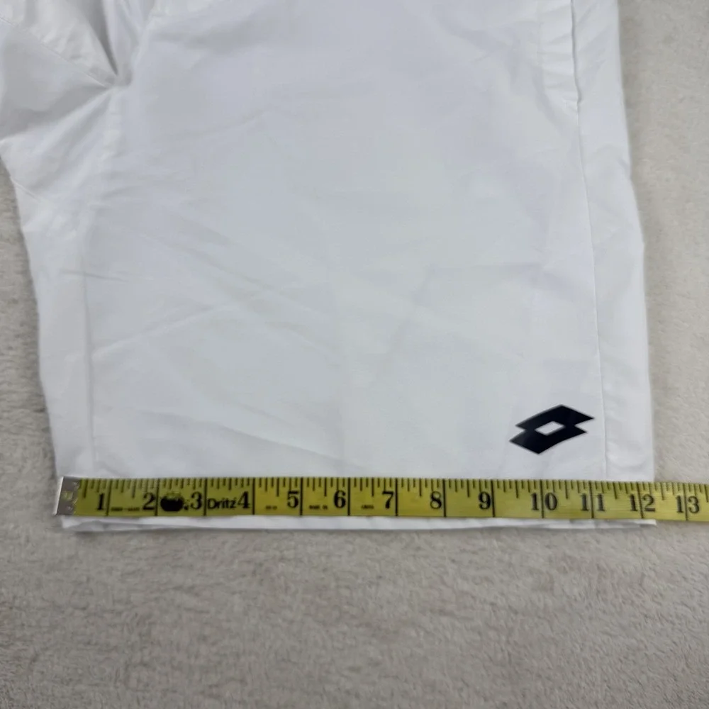 Lotto White Athletic Shorts Men's L‎ Soccer Training Mesh Lined Drawstring